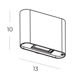 Kinkiet Svala AZ5856 LED 6W 3000-4000K IP54 ciemny szary AZZARDO
