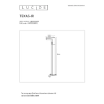 Lampa stojąca z czujnikiem ruchu TEXAS LED 1x6W 3000K IP54 28851/61/30 Anthracite Lucide - zdjęcie dodatkowe 2