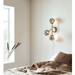 kinkiecik.pl Kinkiet TRINITY Wall 3L Brass/Smoke 108253 Markslojd
