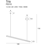Trio 1 P0310 lampa wisząca czarna MAXLIGHT