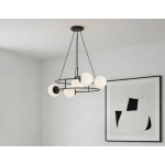 Lampa wisząca Urania 5xE14 czarna 63310 ALFA