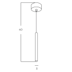 Lampa wisząca VERNO 1 40 AZ6261 8W/4000K AZZARDO
