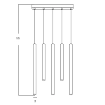 Lampa wisząca VERNO 5 AZ6315 4000K AZZARDO