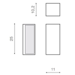 Venta (dark grey) AZ4351 E27 1x MAX 18W IP54 METAL PC AZZARDO