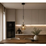 Lampa wisząca Verone 1xE27 czarna złota 61664 ALFA