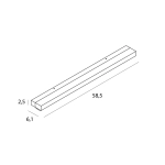 Kinkiet Trio 7W, Czarny, IP44, 3000K W0402D MaxLight
