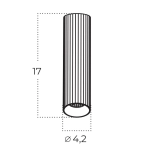 Plafon Wiking AZ5972 LED 10W CCT SWITCH 3000-6000K tuba złota AZZARDO