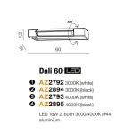 Kinkiet Dali 60 4000K (black) AZ2895 AZZARDO