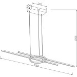 Lampa wisząca Ledowa czarna Xandra 342801-30 REALITY