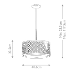 Średnia lampa wisząca Ziggy – 2 źródła światła – Lakierowane złoto ZIGGY-2P-M-LG Elstead Lighting