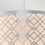 Średnia lampa wisząca Ziggy – 2 źródła światła – Lakierowane srebro ZIGGY-2P-M-LS Elstead Lighting