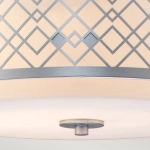 Średnia lampa wisząca Ziggy – 2 źródła światła – Lakierowane srebro ZIGGY-2P-M-LS Elstead Lighting