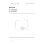 Kinkiet ZORA LED 1x5W 3000K IP44 22861/05/31 biały Lucide - zdjęcie dodatkowe 3