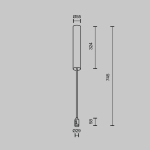 Podstawa sufitowa Long 385 mm do zasilacza z wejściem zasilania Flarity TRA159C-BB1-BS Maytoni - zdjęcie dodatkowe 3