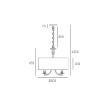 Lampa wisząca Abu Dhabi - P05406WH CosmoLight - zdjęcie dodatkowe 4
