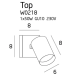 Top 1 kinkiet biały W0218 MaxLight