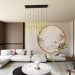 Lampa wisząca SELTER 9 GOLD 1332/9 EMIBIG Lighting