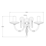 Kinkiet Aegean – 2 źródła światła – Polerowany nikiel AG2-POL-NICKEL Elstead Lighting