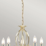 Żyrandol Aegean – 5 źródeł światła – Polerowany mosiądz AG5-POL-BRASS Elstead Lighting