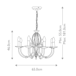 Żyrandol Aegean – 8 źródeł światła – Stary mosiądz AG8-AGED-BRASS Elstead Lighting