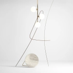 Lampa wisząca Libra 3 złota ALDEX - aranżacja