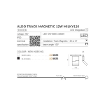 Alfa Aldo Track Magnetic 12W MILKY120 3000K (white) AZ4626 AZZARDO