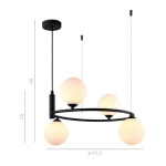 Lampa wisząca AMILY MDM-3974/4 BK Italux - zdjęcie 2