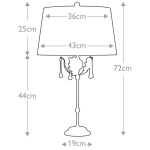 Lampa stołowa Amarilli – 1 źródło światła – Czarna / Srebrna patyna AML-TL-BLK-SIL Elstead Lighting