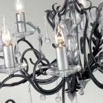 Żyrandol Amarilli – 10 źródeł światła – Czarny / Srebrna patyna AML10-BLK-SILVER Elstead Lighting