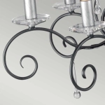 Żyrandol Amarilli – 10 źródeł światła – Czarny / Srebrna patyna AML10-BLK-SILVER Elstead Lighting