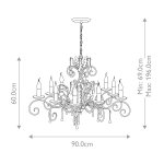 Żyrandol Amarilli – 10 źródeł światła – Brązowy / Złota patyna AML10-BRONZE Elstead Lighting