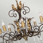 Żyrandol Amarilli – 10 źródeł światła – Brązowy / Złota patyna AML10-BRONZE Elstead Lighting
