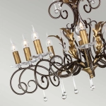 Żyrandol Amarilli – 10 źródeł światła – Brązowy / Złota patyna AML10-BRONZE Elstead Lighting