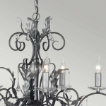 Żyrandol Amarilli – 15 źródeł światła – Czarny / Srebrna patyna AML15-BLK-SILVER Elstead Lighting