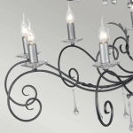 Żyrandol Amarilli – 15 źródeł światła – Czarny / Srebrna patyna AML15-BLK-SILVER Elstead Lighting