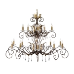 Żyrandol Amarilli – 15 źródeł światła – Brązowy / Złota patyna AML15-BRONZE Elstead Lighting