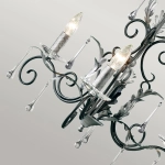 Żyrandol Amarilli – 3 źródła światła – Czarny / Srebrna patyna AML3-BLK-SILVER Elstead Lighting