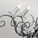 Żyrandol Amarilli – 5 źródeł światła – Czarny / Srebrna patyna AML5-BLK-SILVER Elstead Lighting