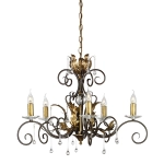 Żyrandol Amarilli – 5 źródeł światła – Brązowy / Złota patyna AML5-BRONZE Elstead Lighting