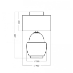 ARIEL BLACK/BLACK lampa stołowa L248112422 4Concepts L248112422 - zdjęcie 2