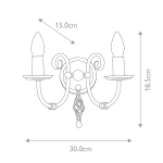 Kinkiet Artisan – 2 źródła światła – Stary mosiądz ART2-AGD-BRASS Elstead Lighting