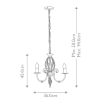 Żyrandol Artisan – 3 źródła światła – Stary mosiądz ART3-AGD-BRASS Elstead Lighting
