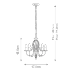 Żyrandol Artisan – 5 źródeł światła – Czarny ART5-BLACK Elstead Lighting