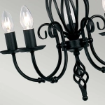 Żyrandol Artisan – 5 źródeł światła – Czarny ART5-BLACK Elstead Lighting
