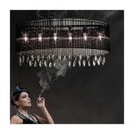 Lampa wisząca owal SIDNEY AZ0914 Black AZZARDO