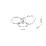 Azina 3 Plafon złota LED LP-4852/3C GD Light Prestige