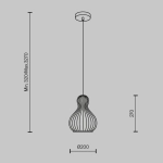 Lampa wisząca Roots MOD192PL-01W Maytoni - zdjęcie dodatkowe 4
