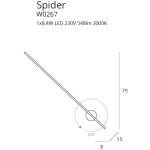 SPIDER W0267 KINKIET CZARNY IP44 MaxLight - zdjęcie dodatkowe 1