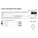 Oprawa podtynkowa Slim 9 Round 3000K IP44 (chrome) AZ2861 AZZARDO