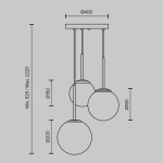 Lampa wisząca Basic form MOD321PL-03G1 Maytoni - zdjęcie dodatkowe 4